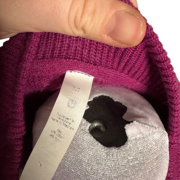 Lululemon Cotton Blend Mock Neck Sweater Heathered Wild Berry XS - Picture 12 of 12